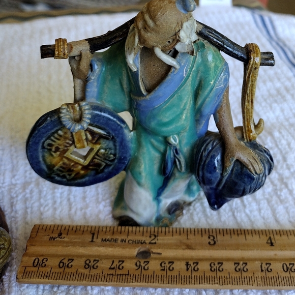 Chinese MudMen Statures / Vintage/ Pair/ See Info - Picture 4 of 13